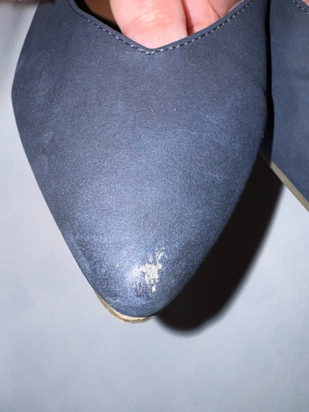 Indigo rd. Pointed Navy Slingback Flats, Size 8